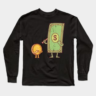 Banknotes With Coins Long Sleeve T-Shirt